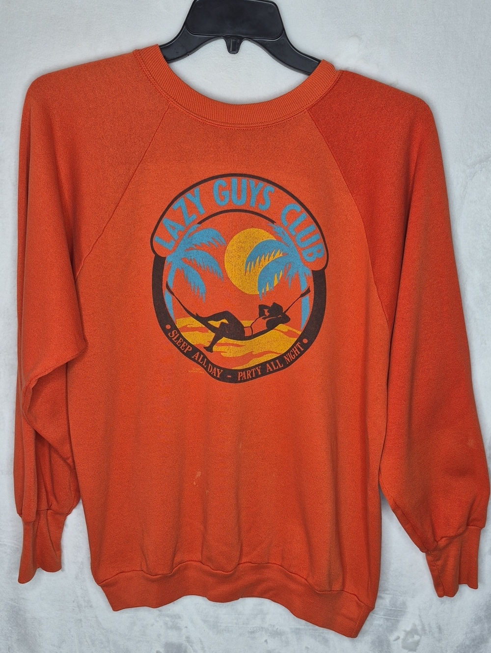 Vintage 1987 Signal Sports Lazy Guys Club Sweatshirt XL